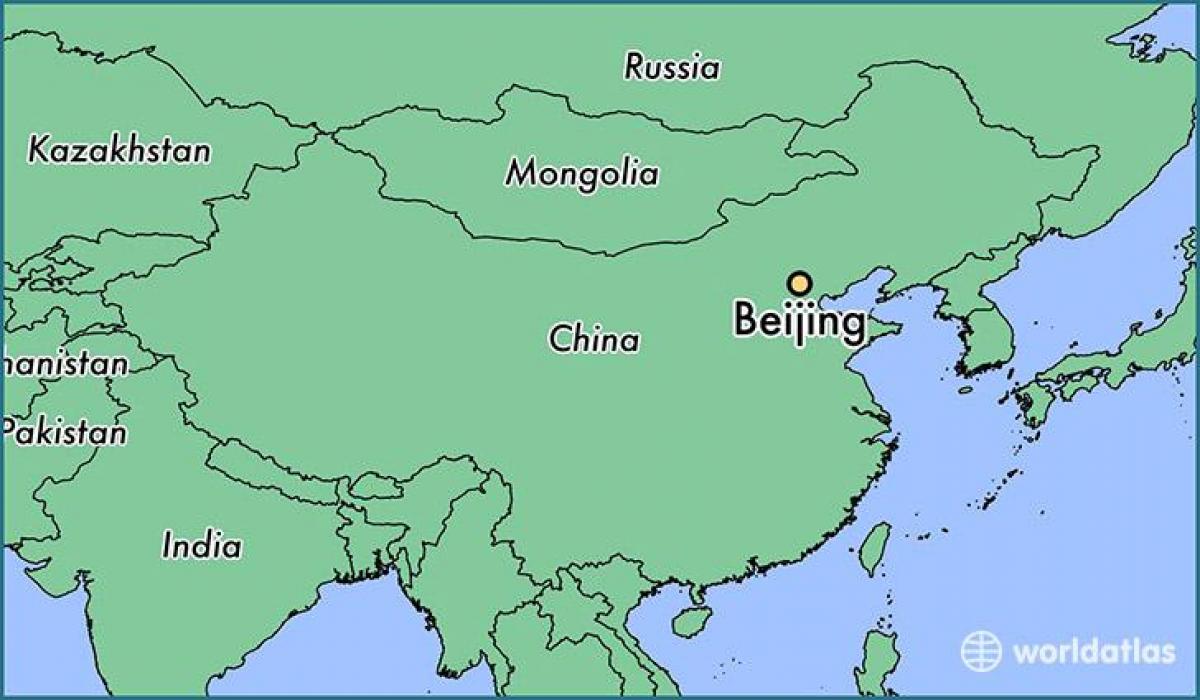 北京中国 地図 地図の中を示す北京 中国