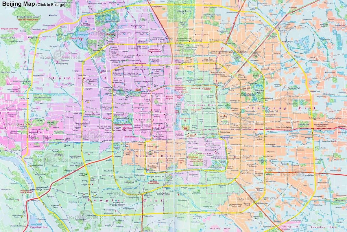 地図の北京