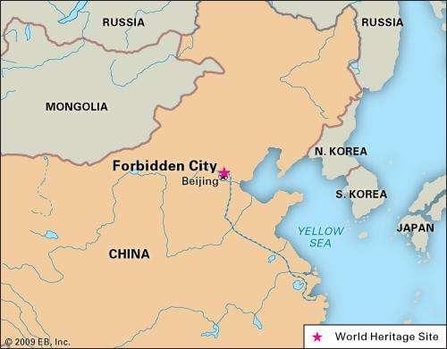 紫禁城中国地図