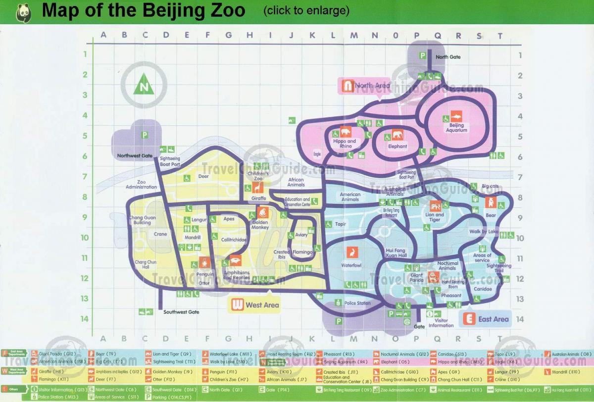 地図の北京動物園