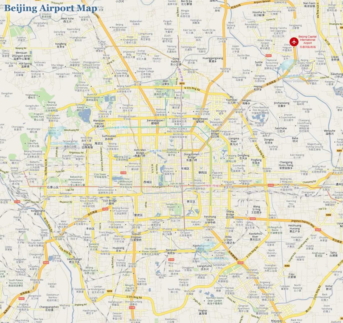 北京首都空港地図