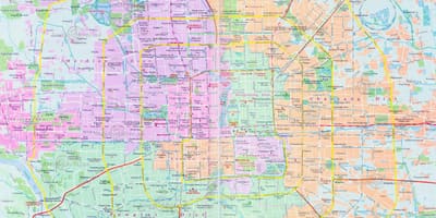 地図の北京市通り