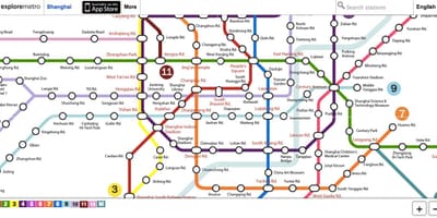 を探る北京地下鉄の地図