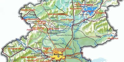 地図北京の地形