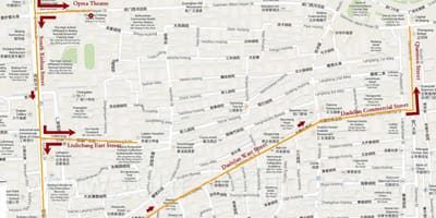 地図の北京を歩くツアー 