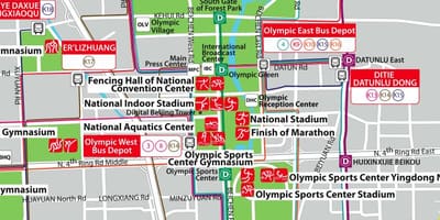 地図の北京オリンピック公園