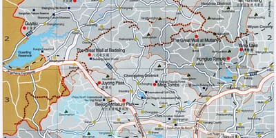 地図の北京での乗継