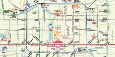地図北京の地下鉄マップの観光名所