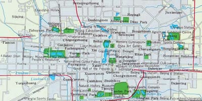 北京の都市センター地図