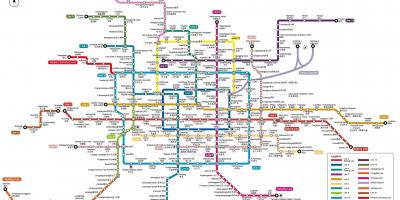 地図北京の地下鉄駅