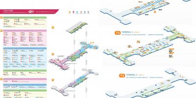 北京空港第2旅客ターミナルビルの地図